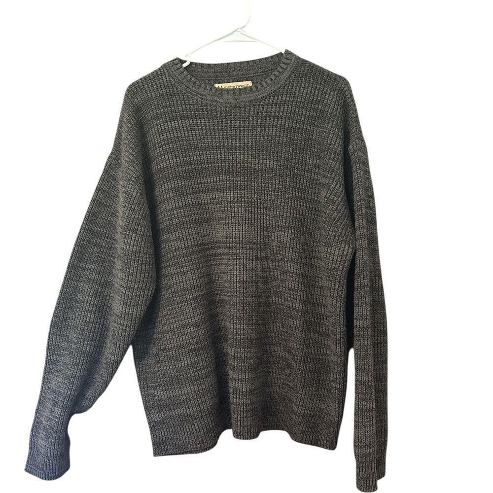 Munsingwear Men's Grey and Brown Jumper
